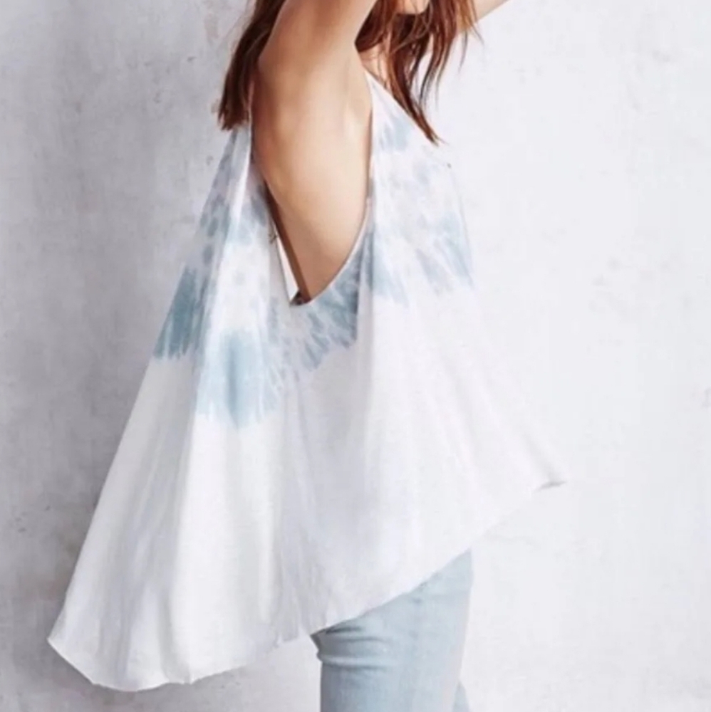 Free People We the Free Cruz Washed Cape Tank in Ivory Combo Sz: M